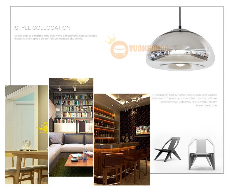 Đèn thả thủy tinh Tom Dixon FK108-25